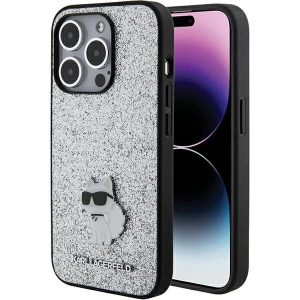 Kup Karl Lagerfeld Apple Caz KLHCP15XGCNPSG iPhone 15 Pro Max hardcase Fixed Glitter Choupette Logo Metal Pin argint/argintiu - KLD1728 - {ean13} - Sklep Home Screen