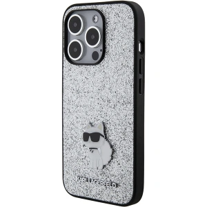 Kup Etui Karl Lagerfeld KLHCP15XGCNPSG Apple iPhone 15 Pro Max hardcase Fixed Glitter Choupette Logo Metal Pin srebrny/silver - KLD1728 - {ean13} - Sklep Home Screen