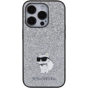Kup Etui Karl Lagerfeld KLHCP15XGCNPSG Apple iPhone 15 Pro Max hardcase Fixed Glitter Choupette Logo Metal Pin srebrny/silver - KLD1728 - {ean13} - Sklep Home Screen