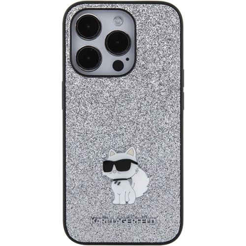 Kup Etui Karl Lagerfeld KLHCP15XGCNPSG Apple iPhone 15 Pro Max hardcase Fixed Glitter Choupette Logo Metal Pin srebrny/silver - KLD1728 - {ean13} - Sklep Home Screen