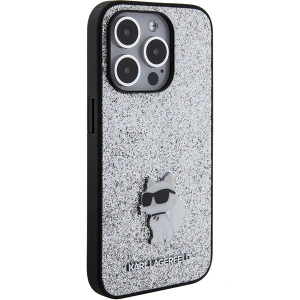 Kup Etui Karl Lagerfeld KLHCP15XGCNPSG Apple iPhone 15 Pro Max hardcase Fixed Glitter Choupette Logo Metal Pin srebrny/silver - KLD1728 - {ean13} - Sklep Home Screen