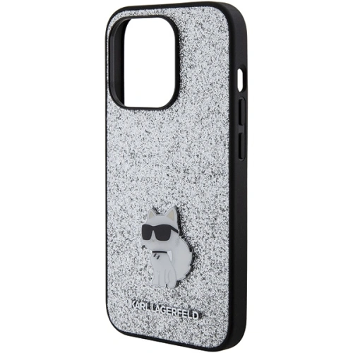 Kup Etui Karl Lagerfeld KLHCP15XGCNPSG Apple iPhone 15 Pro Max hardcase Fixed Glitter Choupette Logo Metal Pin srebrny/silver - KLD1728 - {ean13} - Sklep Home Screen