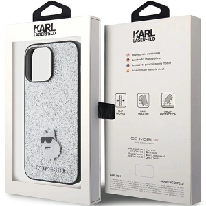 Kup Etui Karl Lagerfeld KLHCP15XGCNPSG Apple iPhone 15 Pro Max hardcase Fixed Glitter Choupette Logo Metal Pin srebrny/silver - KLD1728 - {ean13} - Sklep Home Screen
