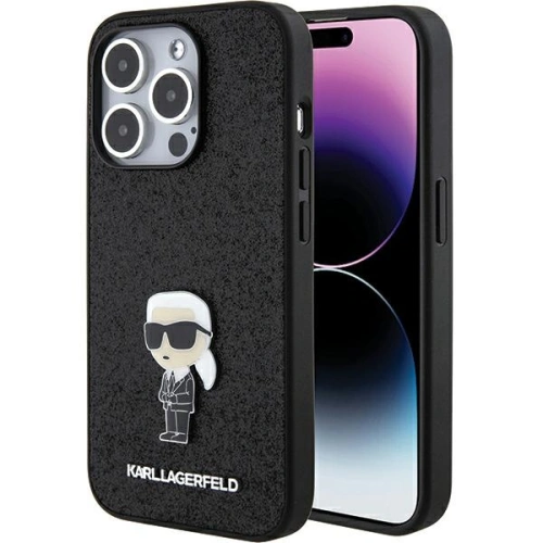 Kup Etui Karl Lagerfeld KLHCP15XGKNPSK Apple iPhone 15 Pro Max hardcase Fixed Glitter Ikonik Logo Metal Pin černý/black - KLD1729 - {ean13} - Sklep Home Screen