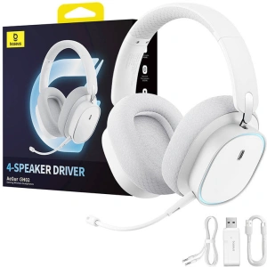 Buy Baseus AeQur GH02 2.4G / BT 5.3 / 3.5mm jack wireless gaming headphones (white) - BSU4603 - {ean13} - Home Screen Store Europe