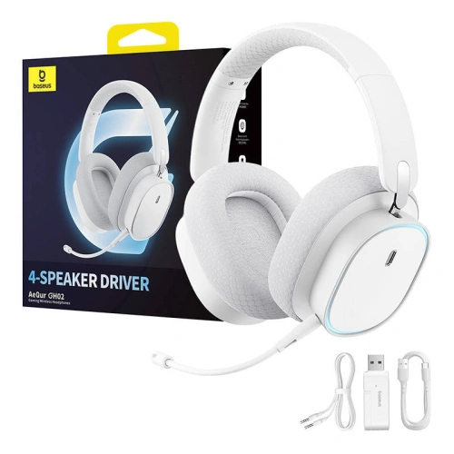 Kup Baseus 3.5mm Căști fără fir pentru jocuri AeQur GH02 2.4G / BT 5.3 / jack (alb) - BSU4603 - {ean13} - Sklep Home Screen