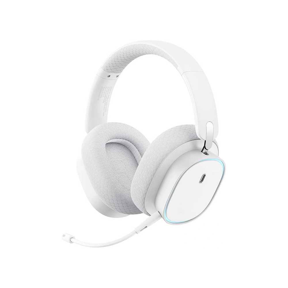 Gamingowe bezprzewodowe słuchawki Baseus AeQur GH02 2.4G / BT 5.3 / jack 3.5mm (białe)