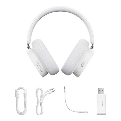 Kup Baseus 3.5mm Căști fără fir pentru jocuri AeQur GH02 2.4G / BT 5.3 / jack (alb) - BSU4603 - {ean13} - Sklep Home Screen
