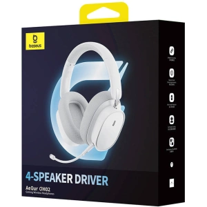 Kup Gaming Wireless Headphones Baseus AeQur GH02 2.4G / BT 5.3 / jack 3.5mm (weiß) - BSU4603 - {ean13} - Sklep Home Screen
