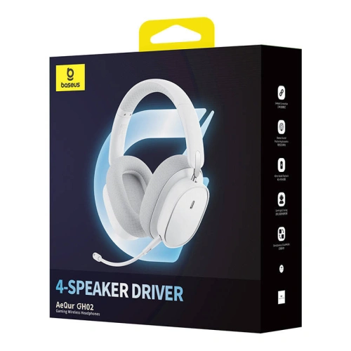 Kup Baseus 3.5mm Căști fără fir pentru jocuri AeQur GH02 2.4G / BT 5.3 / jack (alb) - BSU4603 - {ean13} - Sklep Home Screen