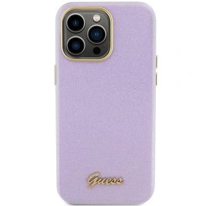Buy Guess GUHCP15XPGMCSL Apple iPhone 15 Pro Max hardcase Glitter Glossy Script lilac - GUE2971 - {ean13} - Home Screen Store Europe