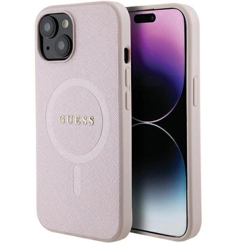 Buy Guess GUHMP15MPSAHMCP Apple iPhone 15 Plus / 14 Plus hardcase Saffiano MagSafe pink - GUE2972 - {ean13} - Home Screen Store Europe