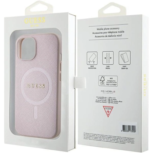 Kup Etui Guess GUHMP15MPSAHMCP Apple iPhone 15 Plus / 14 Plus hardcase Saffiano MagSafe różowy/pink - GUE2972 - {ean13} - Sklep Home Screen