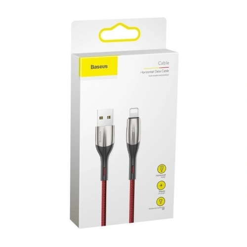 Kup Lightning-Kabel mit LED Baseus Horizontal 0.5m 2.4A (rot) - BSU433RED - {ean13} - Sklep Home Screen