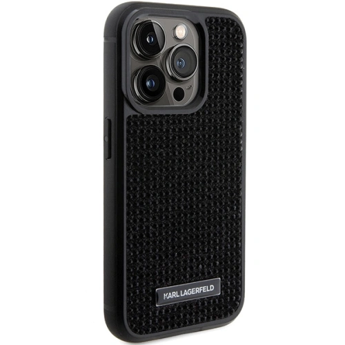 Kup Case Karl Lagerfeld KLHCP15XHDSPLK Apple iPhone 15 Pro Max Hardcase Rhinestone Logo Metal Plate schwarz/black - KLD1730 - {ean13} - Sklep Home Screen