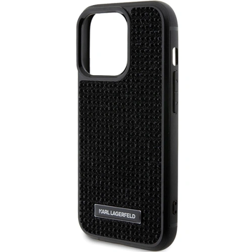 Kup Case Karl Lagerfeld KLHCP15XHDSPLK Apple iPhone 15 Pro Max Hardcase Rhinestone Logo Metal Plate schwarz/black - KLD1730 - {ean13} - Sklep Home Screen