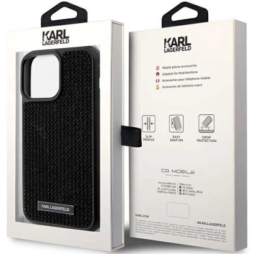 Kup Etui Karl Lagerfeld KLHCP15XHDSPLK Apple iPhone 15 Pro Max hardcase Rhinestone Logo Metal Plate černý/black - KLD1730 - {ean13} - Sklep Home Screen
