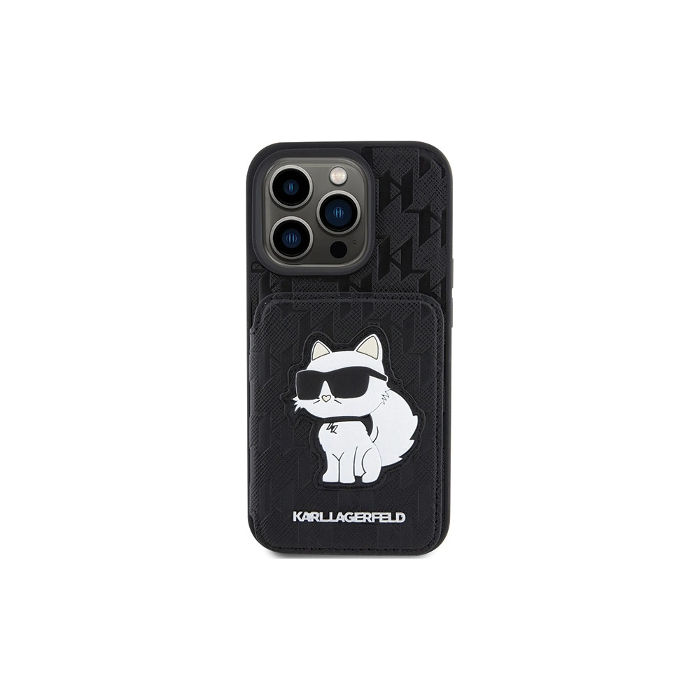 Etui Karl Lagerfeld KLHCP15XSAKCNSCK Apple iPhone 15 Pro Max hardcase Saffiano Monogram Choupette czarny/black