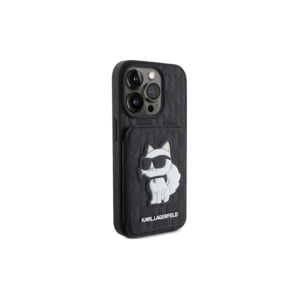 Etui Karl Lagerfeld KLHCP15XSAKCNSCK Apple iPhone 15 Pro Max hardcase Saffiano Monogram Choupette czarny/black