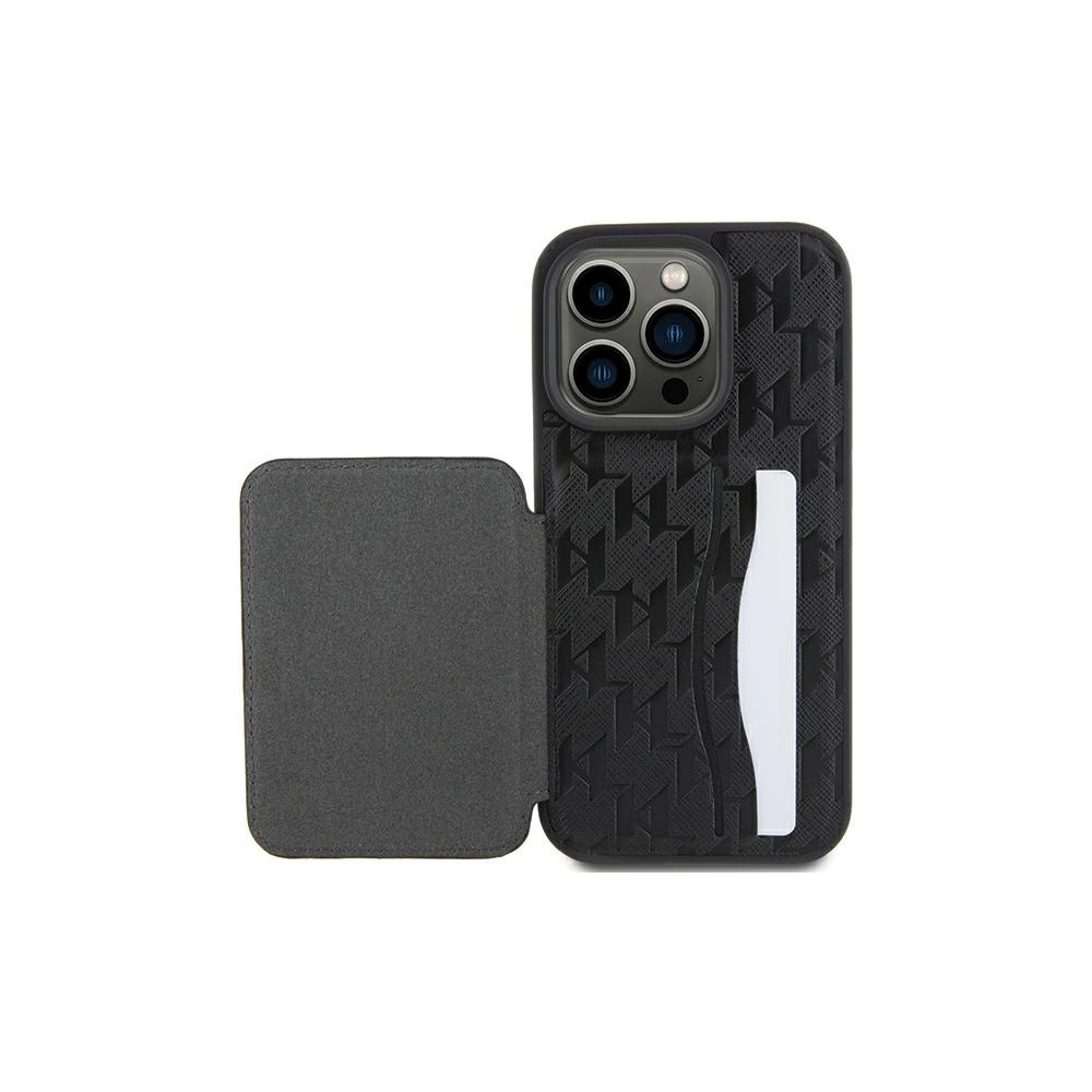 Etui Karl Lagerfeld KLHCP15XSAKCNSCK Apple iPhone 15 Pro Max hardcase Saffiano Monogram Choupette czarny/black