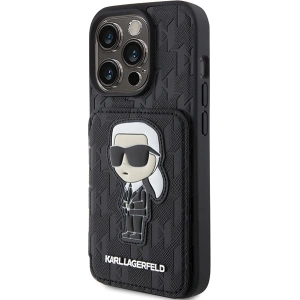 Buy Karl Lagerfeld KLHCP15XSAKKNSCK Apple iPhone 15 Pro Max hardcase Saffiano Monogram Ikonik Patch black - KLD1732 - {ean13} - Home Screen Store Europe
