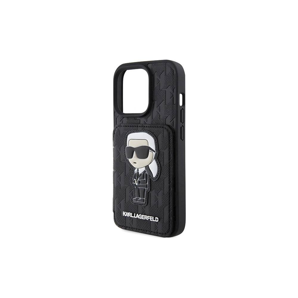Etui Karl Lagerfeld KLHCP15XSAKKNSCK Apple iPhone 15 Pro Max hardcase Saffiano Monogram Ikonik Patch czarny/black