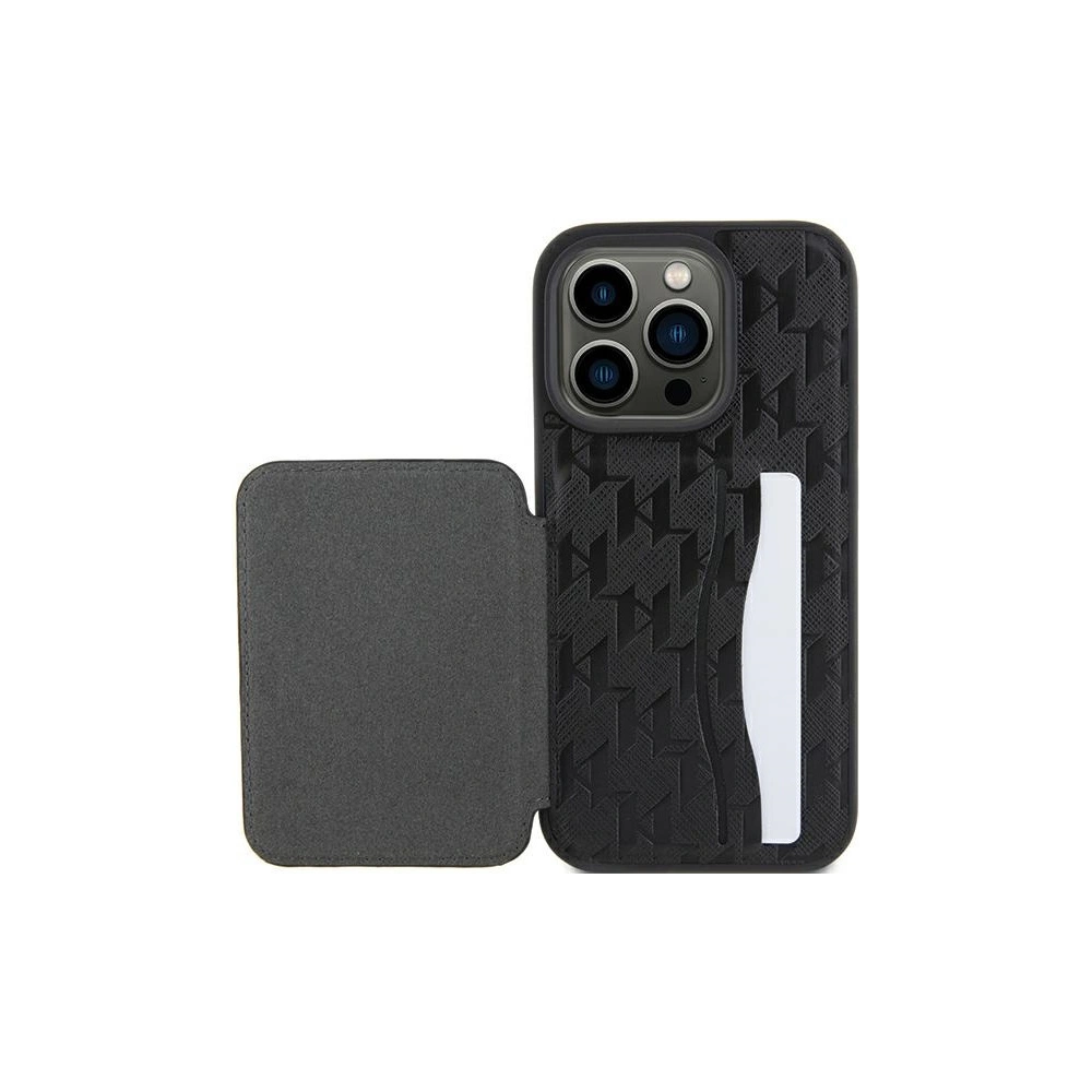 Etui Karl Lagerfeld KLHCP15XSAKKNSCK Apple iPhone 15 Pro Max hardcase Saffiano Monogram Ikonik Patch czarny/black