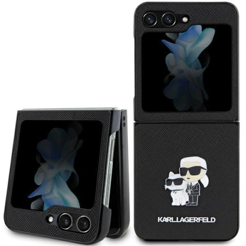 Kup Etui Karl Lagerfeld KLHCZF5SAKCNPK Samsung Galaxy Z Flip5 hardcase Saffiano Karl&Choupette Pin černý/black - KLD1733 - {ean13} - Sklep Home Screen