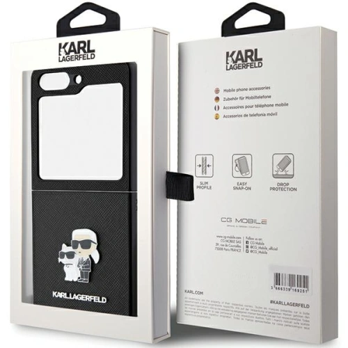 Kup Etui Karl Lagerfeld KLHCZF5SAKCNPK Samsung Galaxy Z Flip5 hardcase Saffiano Karl&Choupette Pin černý/black - KLD1733 - {ean13} - Sklep Home Screen