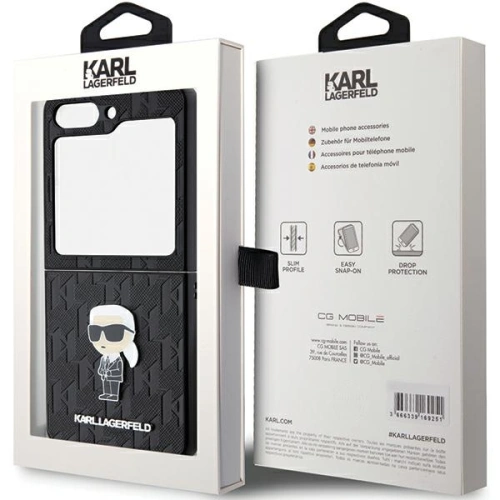 Kup Etui Karl Lagerfeld KLHCZF5SAPKINPK Samsung Galaxy Z Flip5 hardcase Saffiano Monogram Ikonik Pin černý/black - KLD1734 - {ean13} - Sklep Home Screen