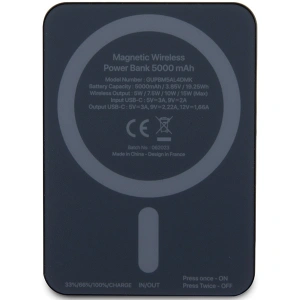 Powerbank indukcyjny Karl Lagerfeld KLPBM5KIOTTGK 15W 5000mAh Outline Ikonik MagSafe czarny/black