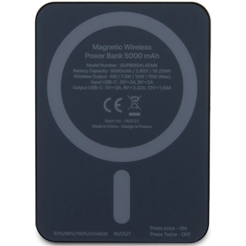 Buy Karl Lagerfeld KLPBM5KIOTTGK 15W 5000mAh induction powerbank Outline Ikonik MagSafe black - KLD1735 - {ean13} - Home Screen Store Europe