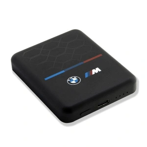 Powerbank indukcyjny BMW BMPBMS5K22PGVK 15W 5000mAh + kabel USB-C M Collection MagSafe czarny/black