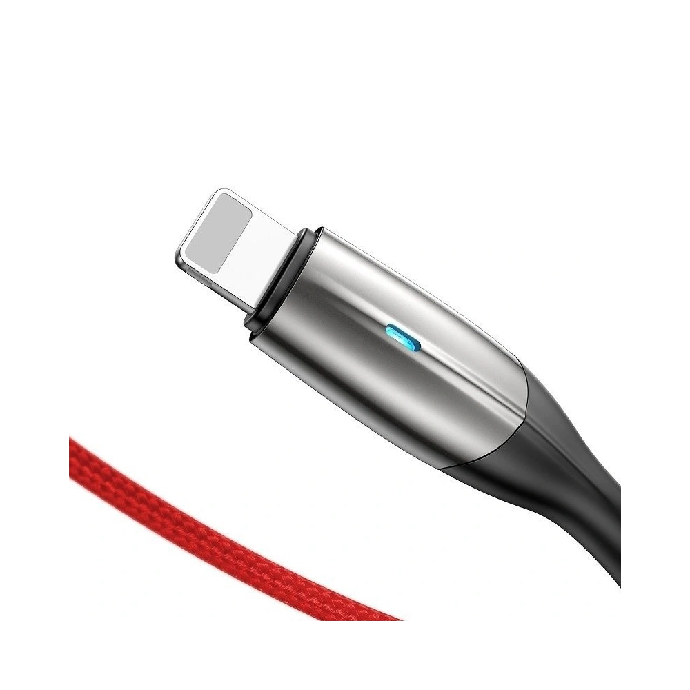Kabel Lightning z diodą LED Baseus Horizontal 1m 2.4A (czerwony)