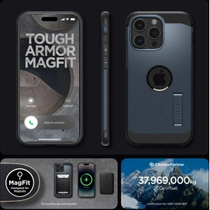Etui Spigen Tough Armor Mag MagSafe Apple iPhone 15 Pro Metal Slate