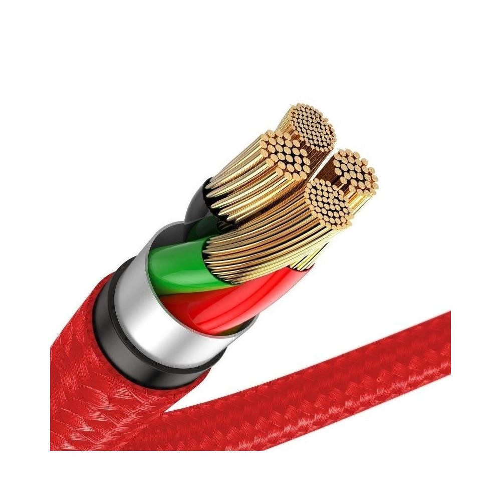 Kabel Lightning z diodą LED Baseus Horizontal 1m 2.4A (czerwony)