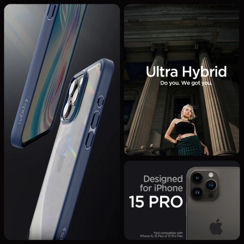 Kup Etui Spigen Ultra Hybrid Apple iPhone 15 Pro Navy Blue - SPN3109 - {ean13} - Sklep Home Screen