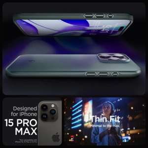 Kup Etui Spigen Thin Fit Apple iPhone 15 Pro Max Abyss Green - SPN3110 - {ean13} - Sklep Home Screen