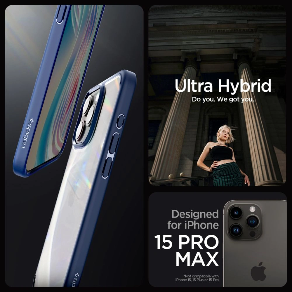 Etui Spigen Ultra Hybrid Apple iPhone 15 Pro Max Navy Blue