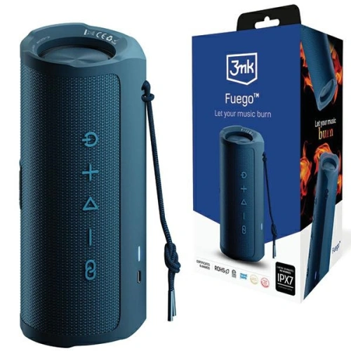 Kup Vezeték nélküli hangszóró 3MK Fuego 30W Bluetooth 5.3 TWS IPX7 kék/blue - 3MK5280 - {ean13} - Sklep Home Screen