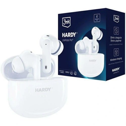 Kup Vezeték nélküli fülhallgatók 3MK Hardy LifePods Pro Bluetooth 5.3 ANC fehér/white - 3MK5281 - {ean13} - Sklep Home Screen