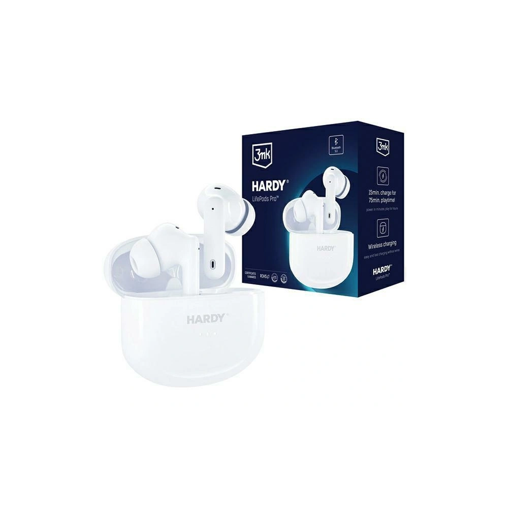 3MK Hardy LifePods Pro Bluetooth ANC wireless headphones white