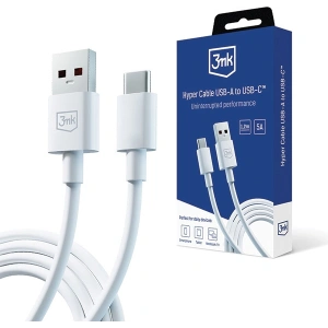 3MK Hyper Cable USB-A / USB-C 5A 60W 1.2m white