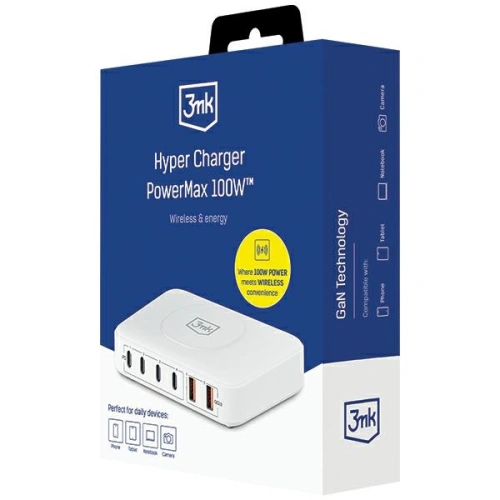 Kup 3MK Stație de încărcare Hyper Charger PowerMax 100W 4xUSB-C PD + 2xUSB-A QC - 3MK5285 - {ean13} - Sklep Home Screen