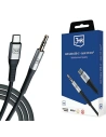 3MK Cablu AUX USB-C / mufă 3,5 mm 1m