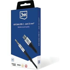 Kabel 3MK AUX USB-C / jack 3,5mm 1m