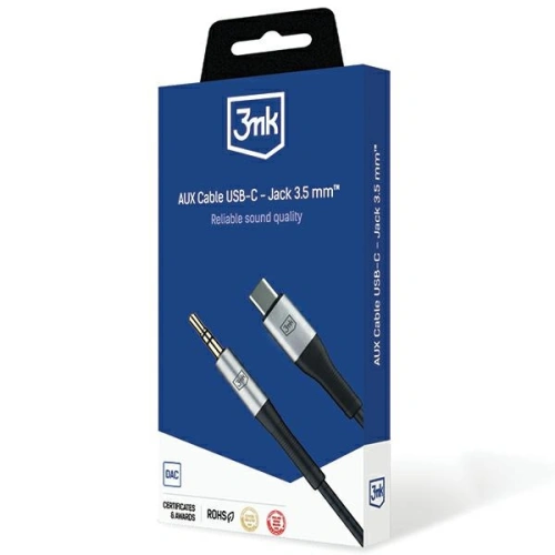 Kup 3MK Cablu AUX USB-C / mufă 3,5 mm 1m - 3MK5288 - {ean13} - Sklep Home Screen