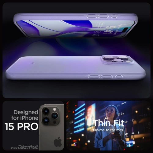 Kup Etui Spigen Thin Fit Apple iPhone 15 Pro Iris Purple - SPN3115 - {ean13} - Sklep Home Screen