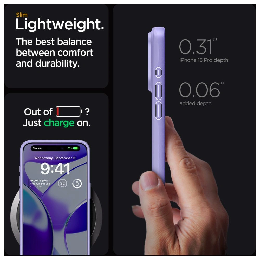 Etui Spigen Thin Fit Apple iPhone 15 Pro Iris Purple
