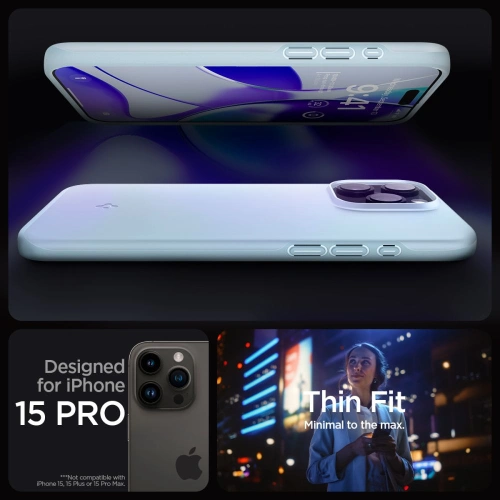 Kup Etui Spigen Thin Fit Apple iPhone 15 Pro Mute Blue - SPN3116 - {ean13} - Sklep Home Screen